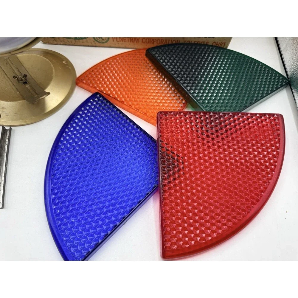 Vintage Penetray Motorized Rotating Color Wheel Aluminum Christmas Tree Light